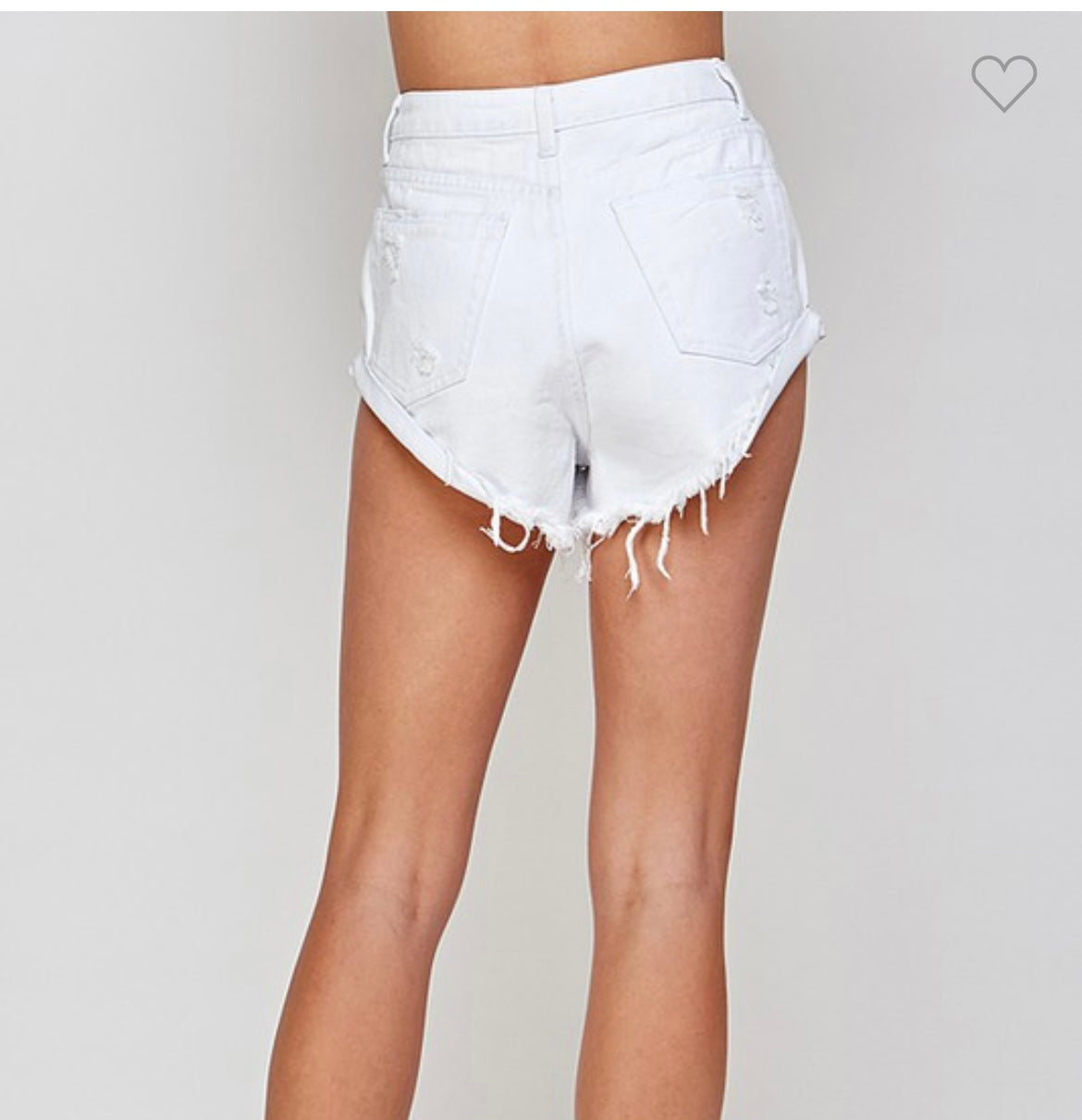 White Denim Shorts