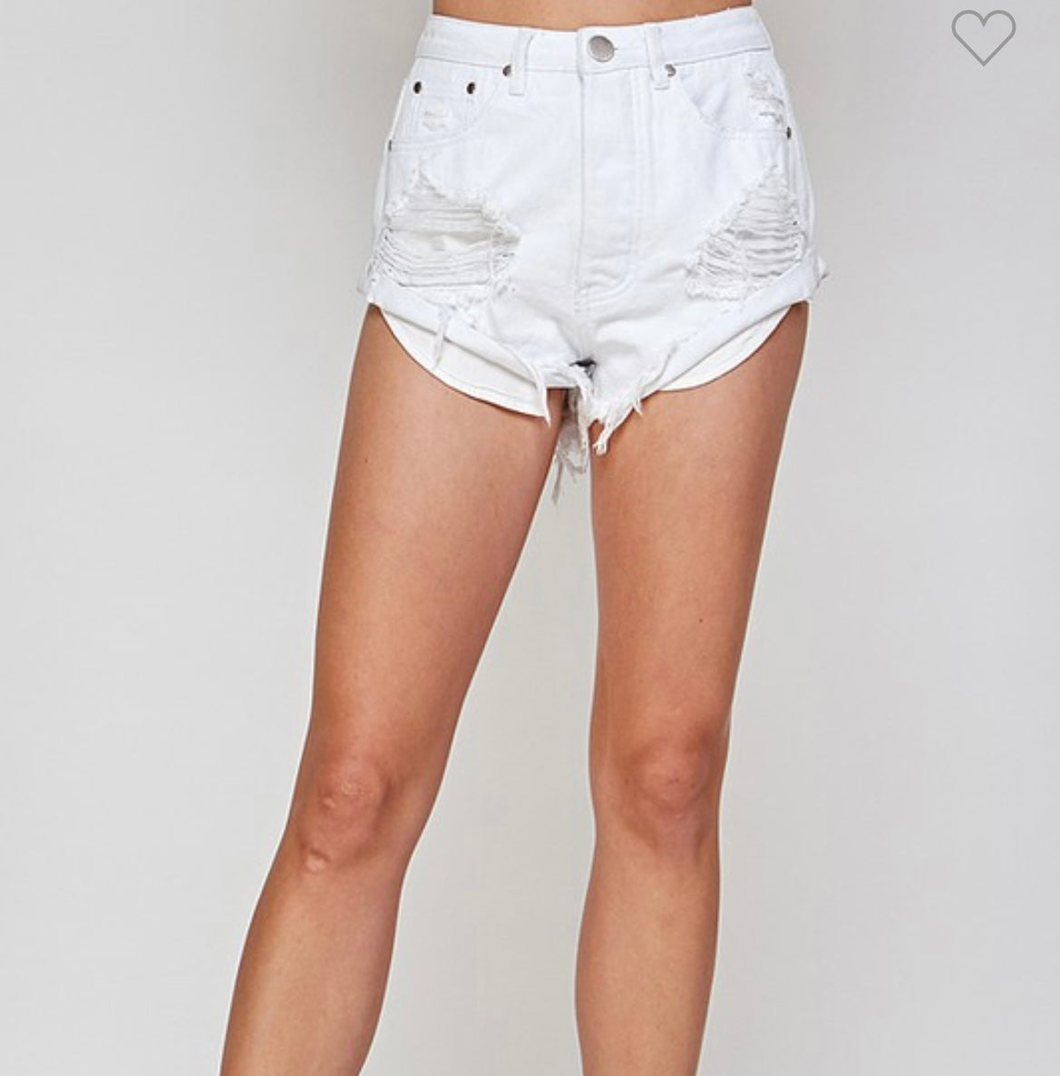 White Denim Shorts