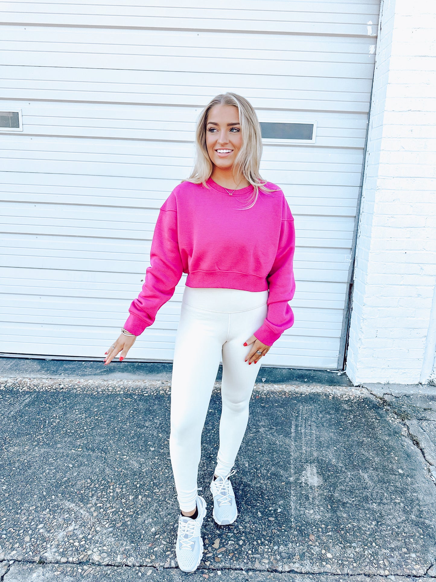 Cropped Fleece Sweatshirt